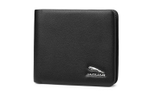 JAGUAR Top Grain Cow Leather Card Holder, Ticket Clip, Wallet Regular Men"s Black
