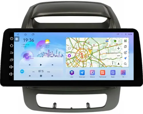 Магнитола для KIA Sorento 2 XM 2012-2020 (отдельный экран климата, штатная КЗВ) - FarCar S500+TS10 монитор 12.3" 2K QLED на Android 14, Быстрая, CarPlay, 4G SIM-слот