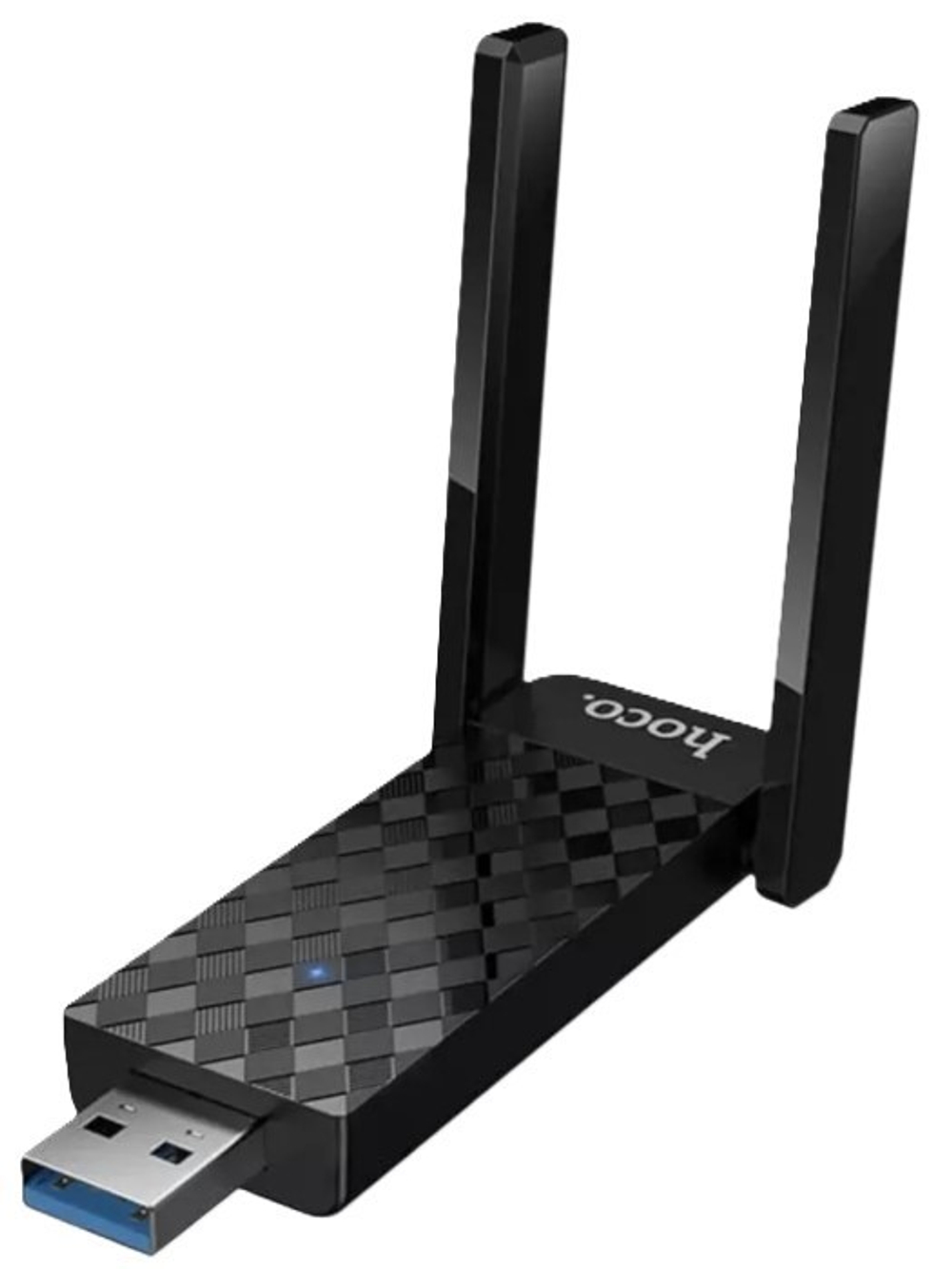 USB-адаптер беспроводной роутер Hoco HI34 WiFi6 USB-A 2.4G+5G 600Mbs черный