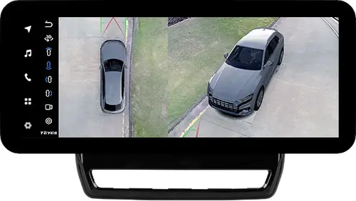 Магнитола для Mitsubishi ASX 2020+ (ШГУ 8", рамка тип 2) - Teyes LUX ONE 360 монитор 12.3" 2K QLED на Android 10, Быстрая, CarPlay, 4G SIM-слот, 4 камеры в комплекте