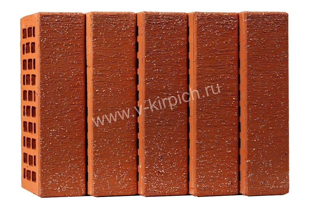 Кирпич лицевой Воротынский одинарный красный, кварц