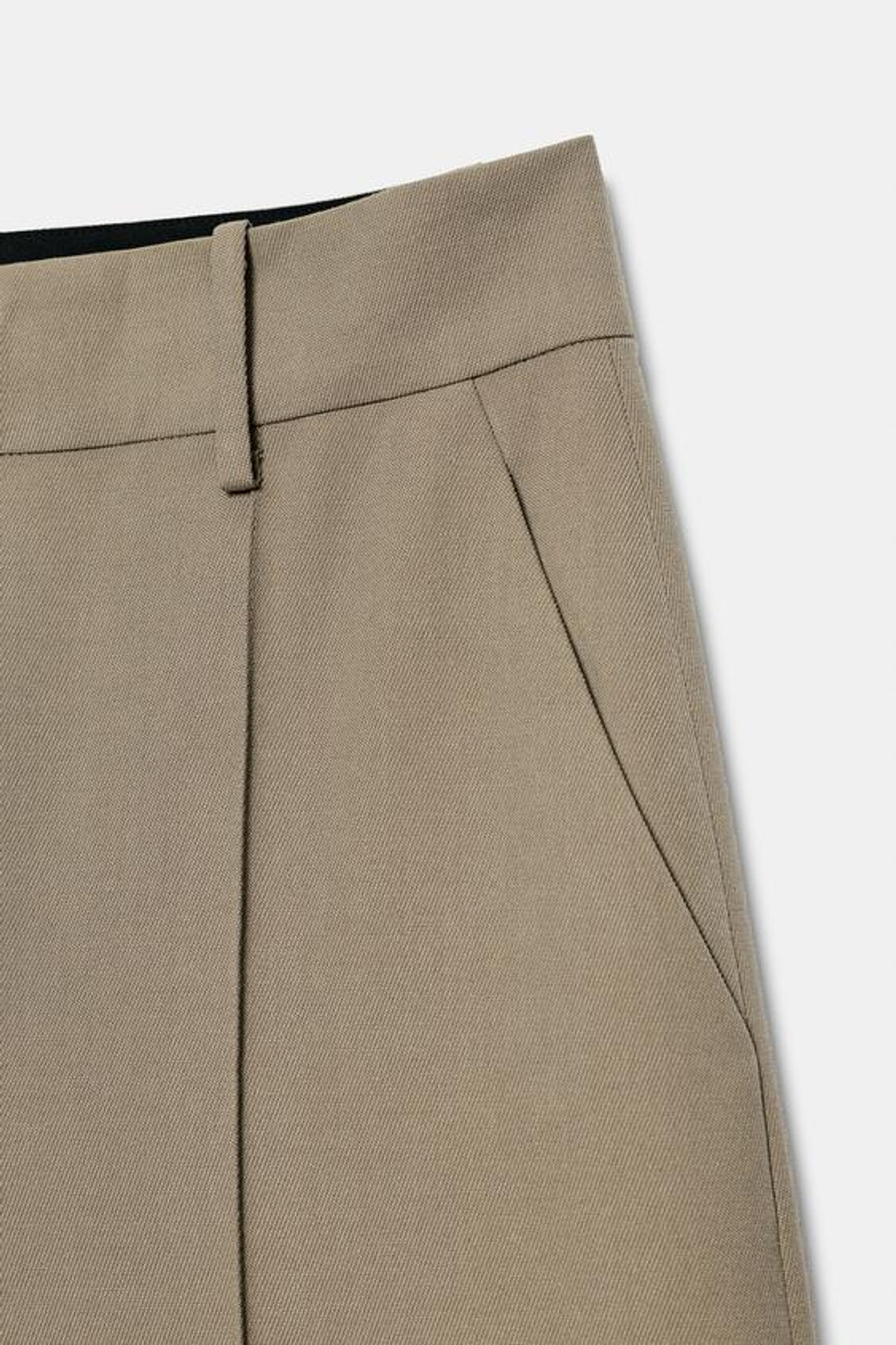 ZARA ШИРОКИЕ БРЮКИ — ZW COLLECTION, СЕРО-КОРИЧНЕВЫЙ
