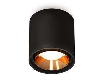 Комплект накладного светильника 1*MR16 GU5.3 XS7723004 SBK/PYG черный песок/золото желтое полированное(C7723, N7034)DIY System Complects Ambrella