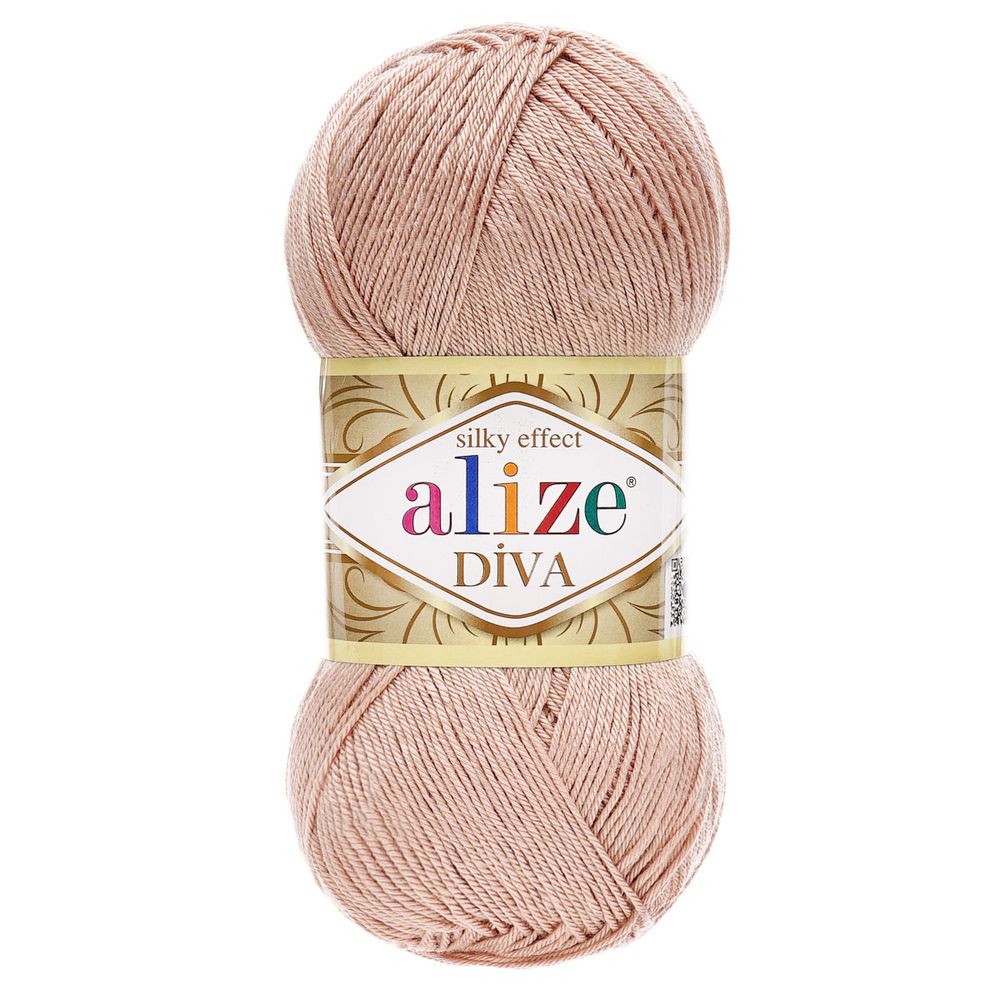 Пряжа Alize (Ализе) Diva / уп.5 мот. по 100 г, 350м, 382 суровый A