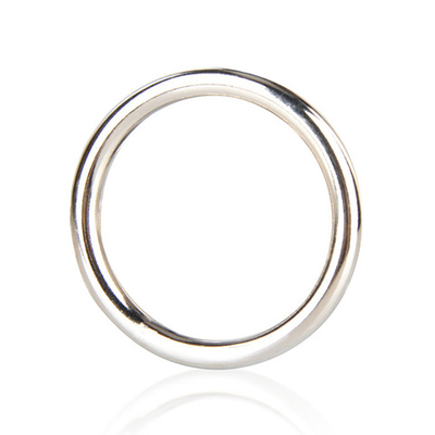 Стальное эрекционное кольцо STEEL COCK RING - 4.5 см. (Цвет: серебристый)