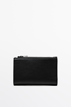Massimo Dutti Кошелек из кожи наппа, черный