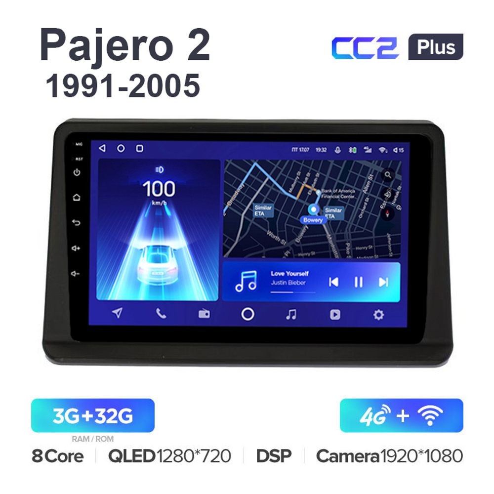 Teyes CC2 Plus 9"для Mitsubishi Pajero 2 1991-2005