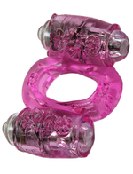 Эрекционное кольцо для двойной стимуляции Vibro Ring (Цвет: розовый)