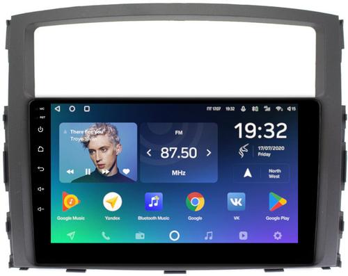 Магнитола для Mitsubishi Pajero 4 2006-2022 (без Rockford, без штатной КЗВ) - Teyes CC2 PLUS монитор 9" QLED, Android 10, Быстрая, SIM-слот