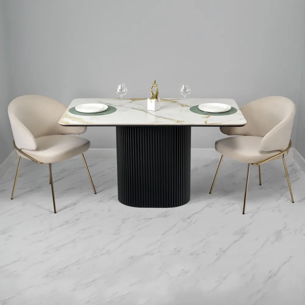 Стол Bradex Home Festa 140x85x77см, керамогранит Calacatte gold