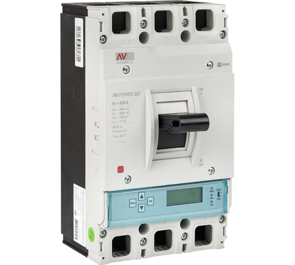 Автоматический выключатель EKF AV POWER-3/3 630А 100kA ETU6.0 AVERES mccb-33-630H-6.0-av