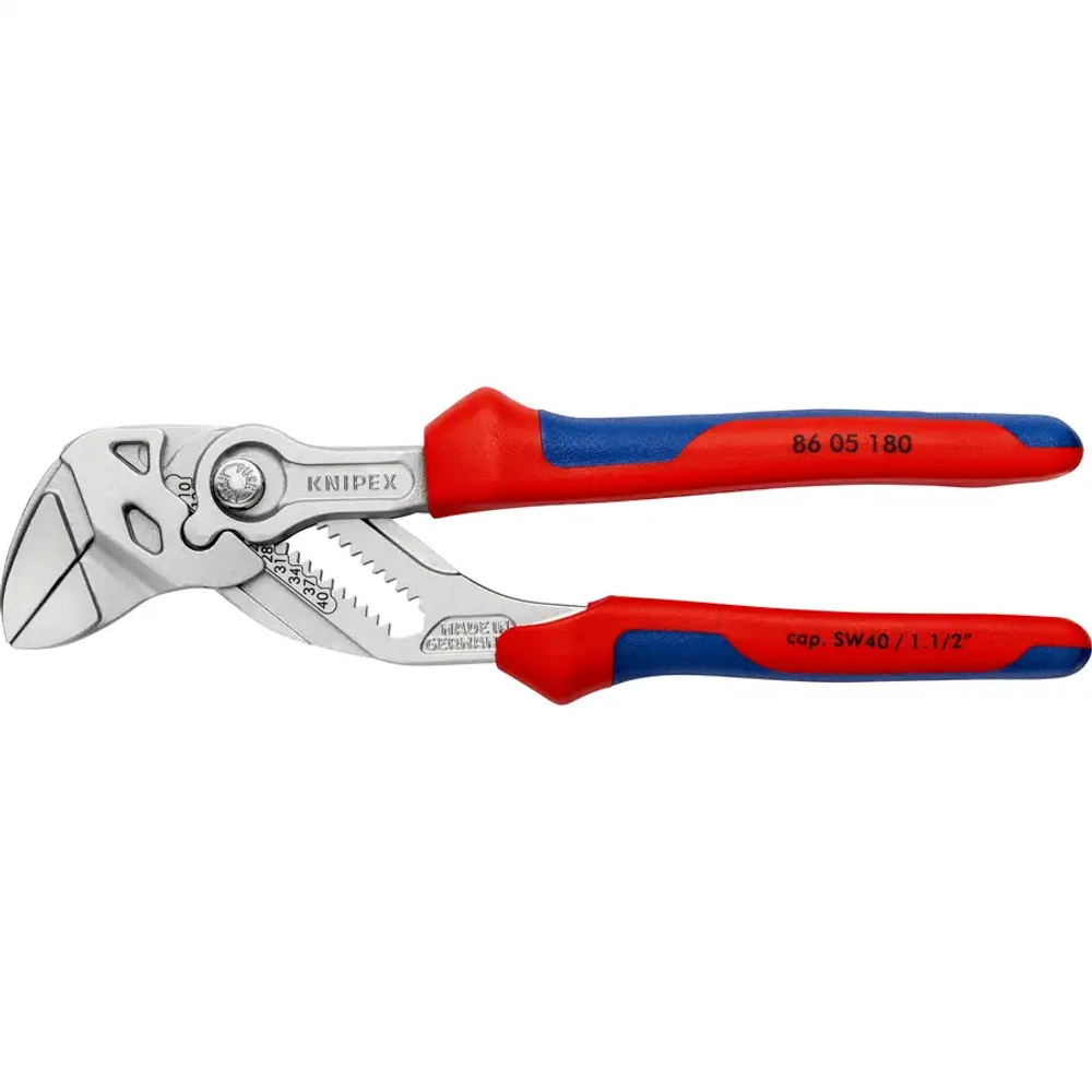 Клещи переставные-гаечный ключ хромированные 180 мм Knipex 86 05 180