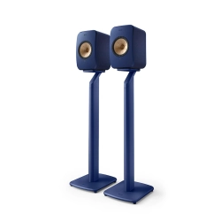 KEF LSX II Cobalt Blue активная беспроводная полочная акустическая система (пара) + напольные стойки KEF S1 Floor Stand (пара)