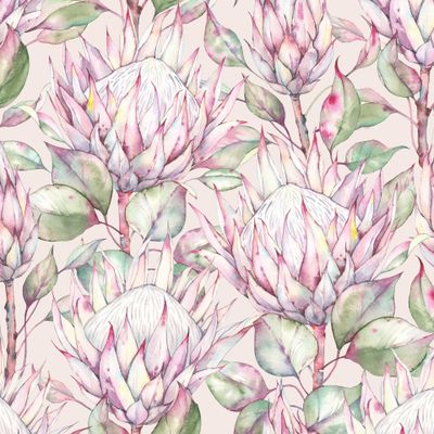 Протеа на пудровом - Protea on beige