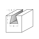 Фреза концевая ласточкин хвост D=12,7 I=21,0 S=8,0 L=69,8 CMT 918.1320