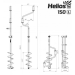 Ледобур Helios HS-150D (левое вращение)