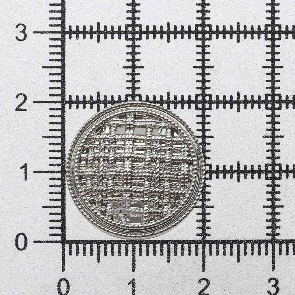 Пуговицы металл на ножке 32L=20 мм, Silver (серебристый), 10 шт, MP06