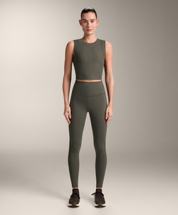 Oysho Топ Comfortlux Rib без рукавов, зеленый