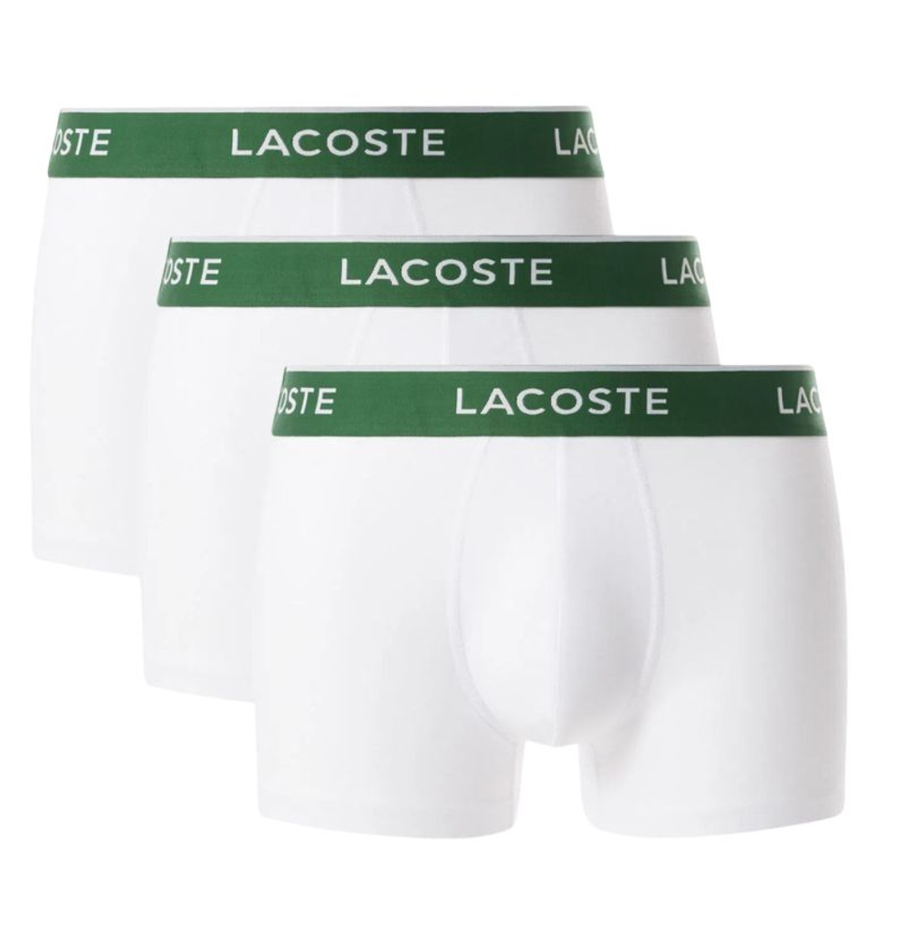 Боксерки теннисные Lacoste Cotton Stretch Jersey 3P - white/whte/white