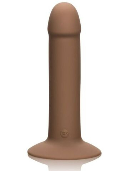 Бежевый вибромассажёр с присоской LUXE Touch-Sensitive Vibrator - 16,5 см. (Цвет: бежевый)