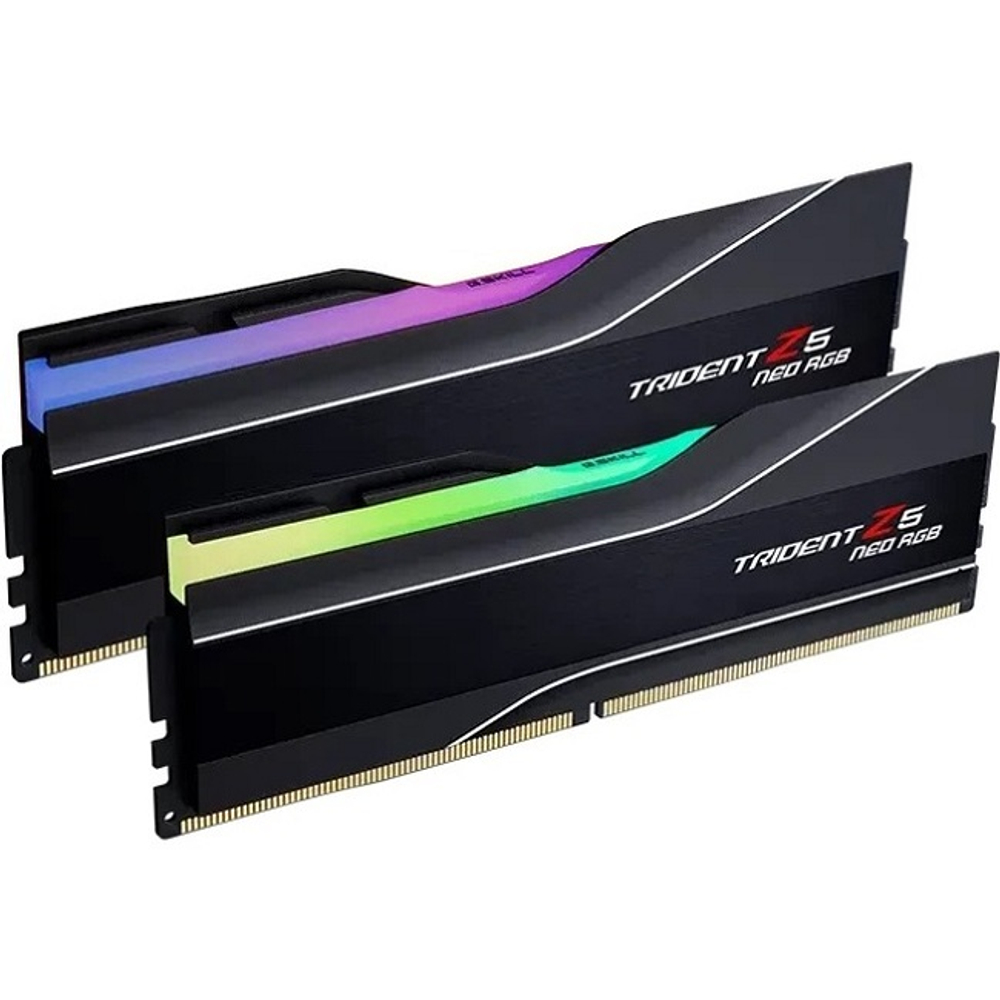 Модуль памяти DIMM DDR5 64Gb, 6000Mhz, 2x32Gb, G.Skill Trident Z5 NEO RGB Black (F5-6000J3636F32GX2-TZ5NR)
