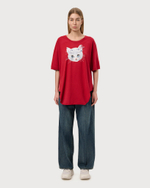 VIVIENNE WESTWOOD RED LABEL ФУТБОЛКА КРАСНАЯ С ПРИНТОМ