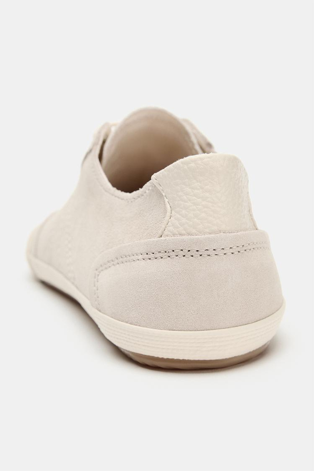 ZARA ЗАМШЕВЫЕ КРОССОВКИ BAREFOOT, ПЕСОЧНО-КОРИЧНЕВЫЙ
