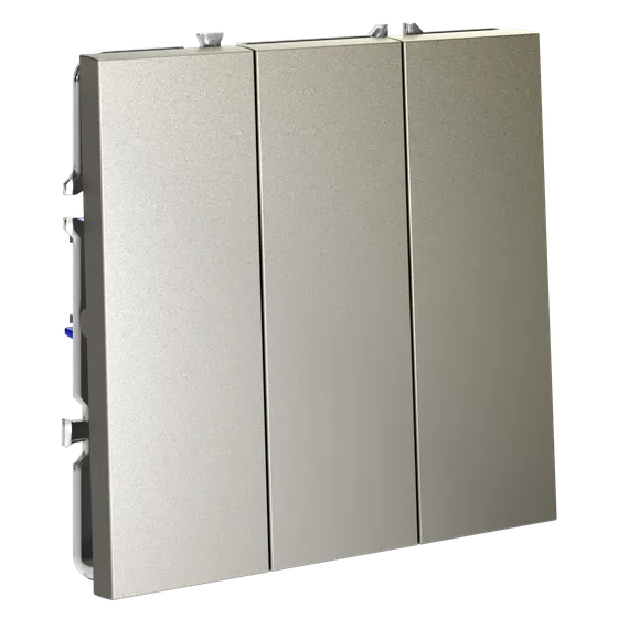 Выключатель трехклавишный Voltum S70 Шелк VLS030104