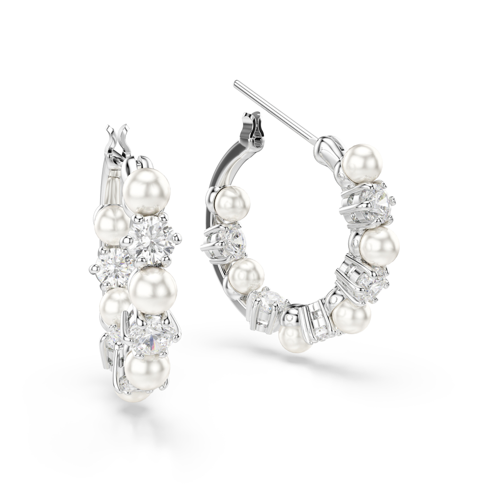 MATRIX:PE PEARL HOOPS WHITE/RHS