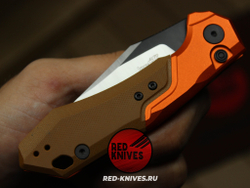 Нож Kershaw 7851 Launch 19 - оранж рук., + микарта RK/Н115