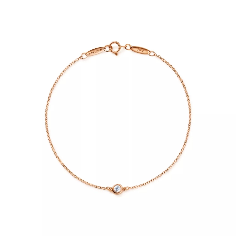 Браслет из розового золота с бриллиантом 0.07ct, Tiffany 💎Yard