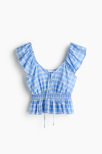Блузка с рукавами-воланами и баской - H&M