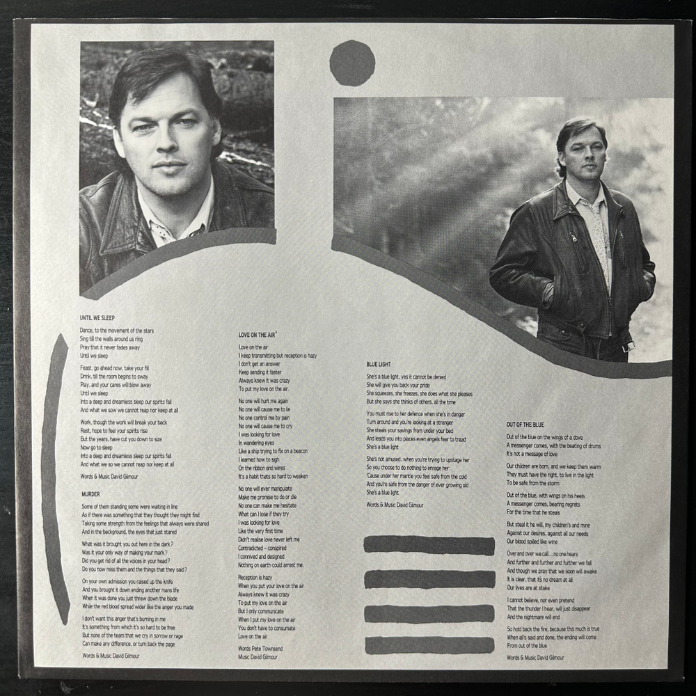 David Gilmour - About Face (Европа 1984г.)