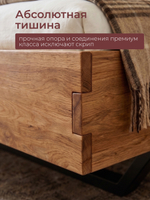 Кровать 160х200 см Беллиссима, из натурального дуба с мягким изголовьем