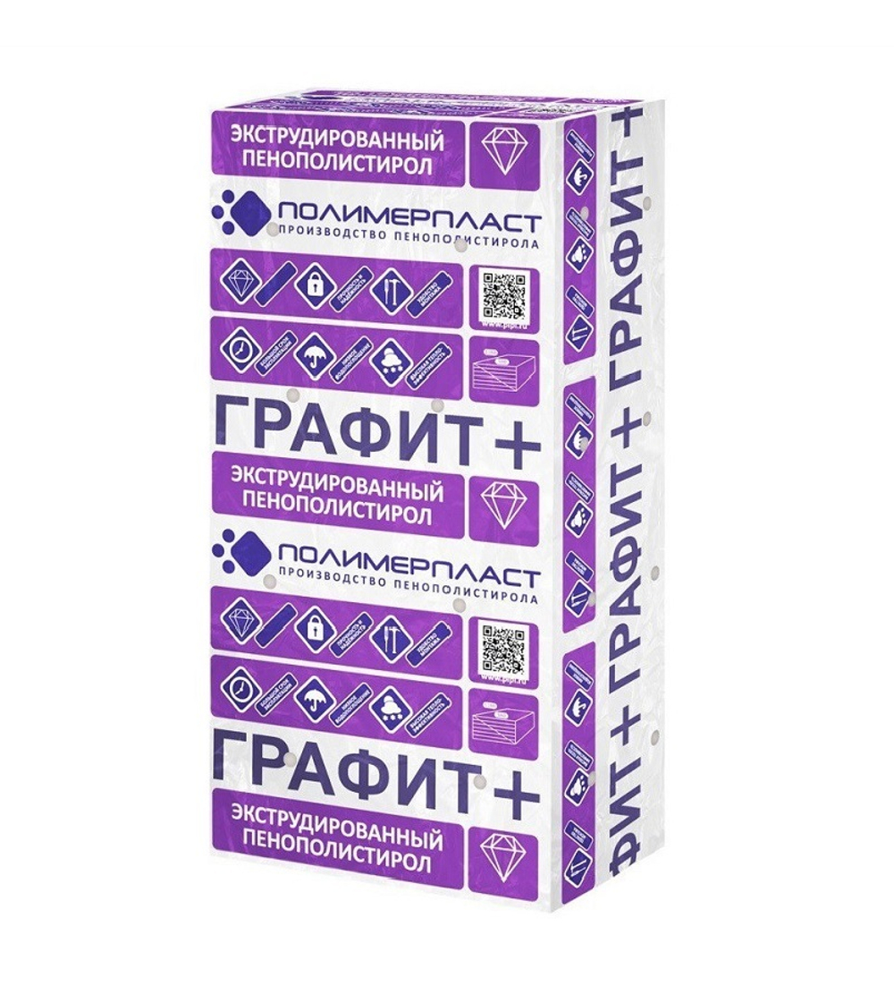 Экструдированный пенополистирол ГРАФИТ+ ЭПС 35 L-1180-580-100