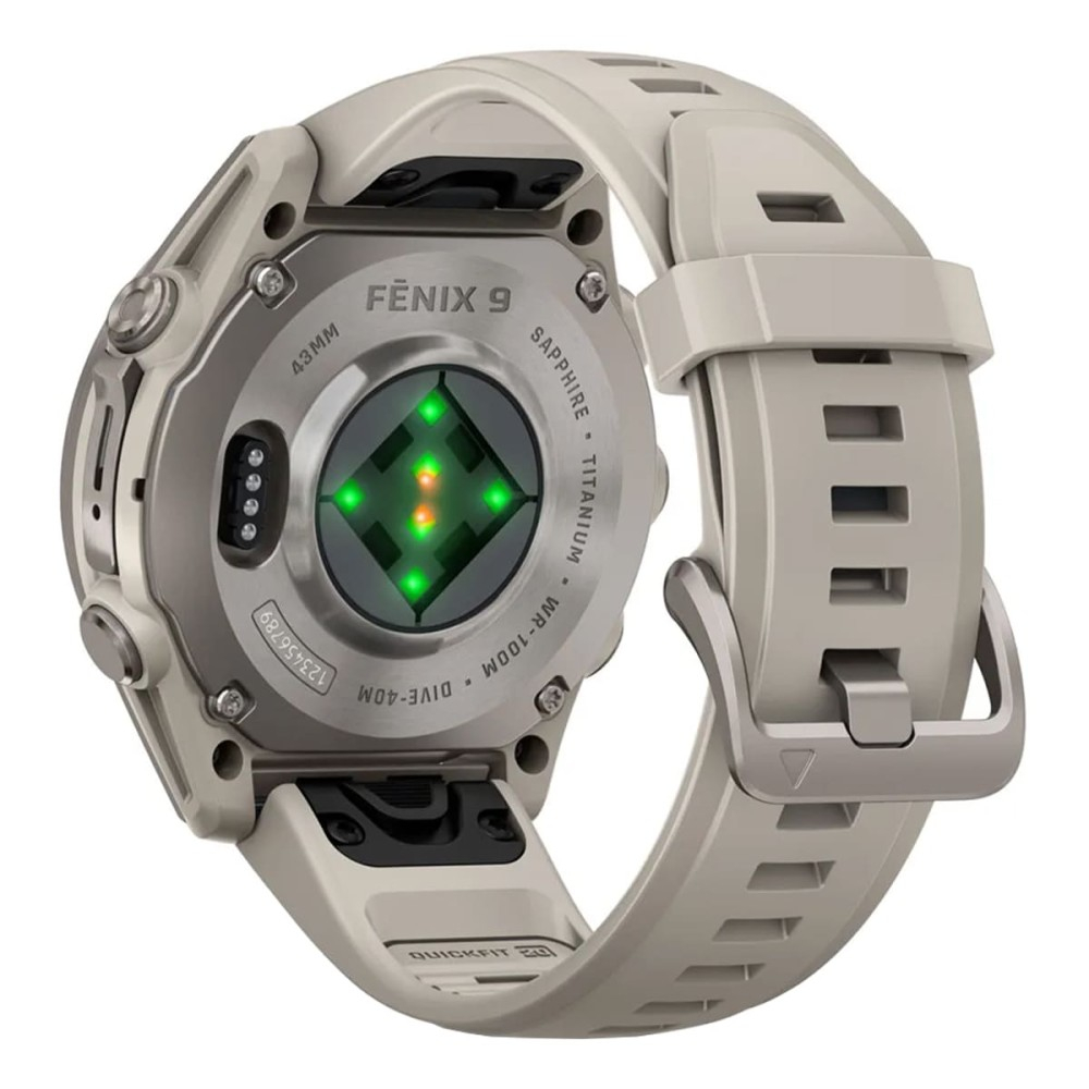 Garmin Fenix 9 — 43 мм AMOLED Titanium Fog Gray