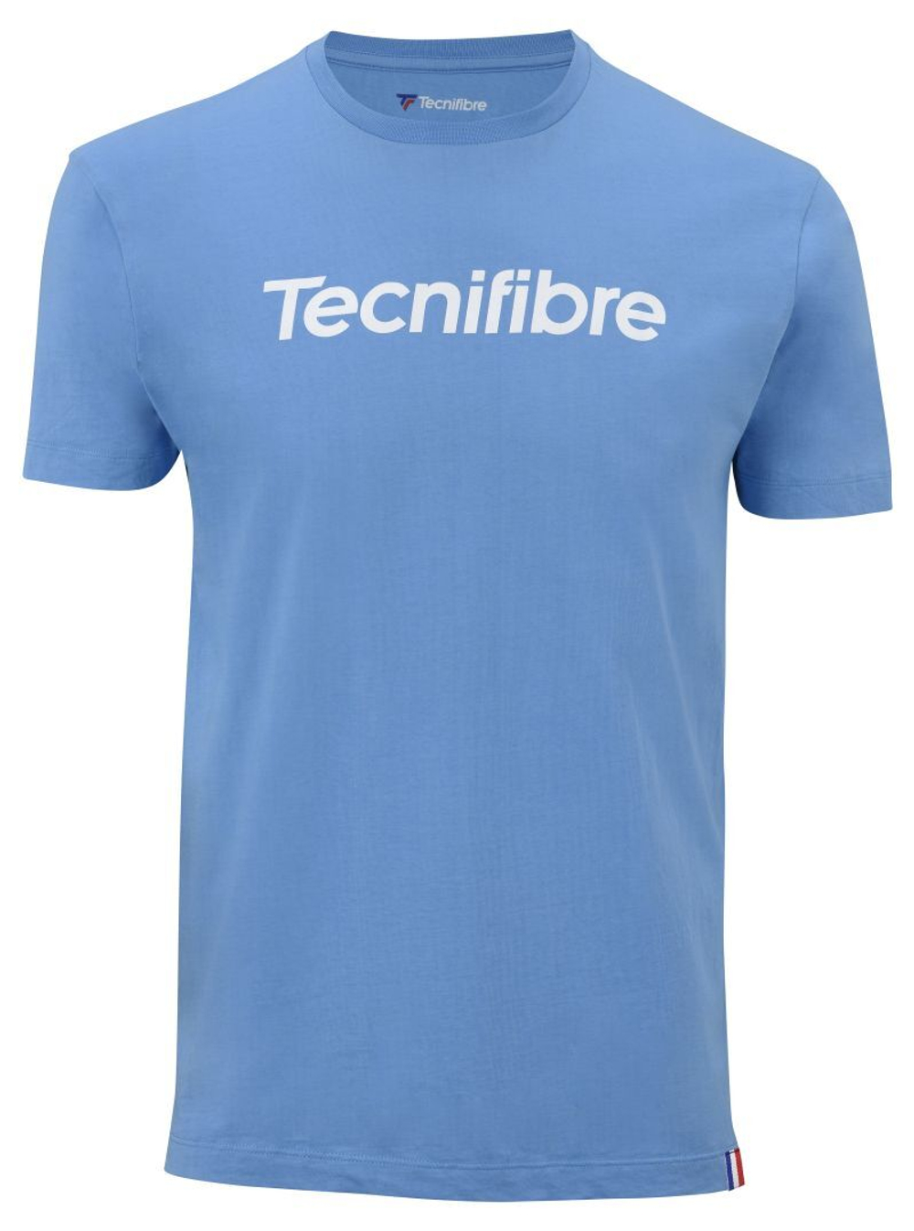 Мужская теннисная футболка Tecnifibre Club Cotton Tee - небесный
