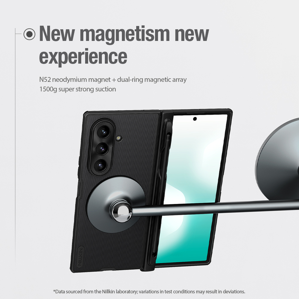 Чехол с MagSafe и держателем для S Pen от Nillkin для Samsung Galaxy Z Fold 7, серия Super Frosted Shield Fold Magnetic