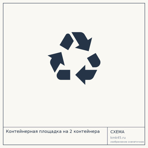 Контейнерная площадка на 2 контейнера — от 216 000 ₽