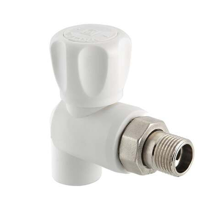 Кран рад. угловой 20х1/2" VALTEC белый