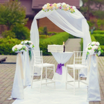 Стул пластиковый полубарный Siesta Contract Chiavari Bar 65, белый