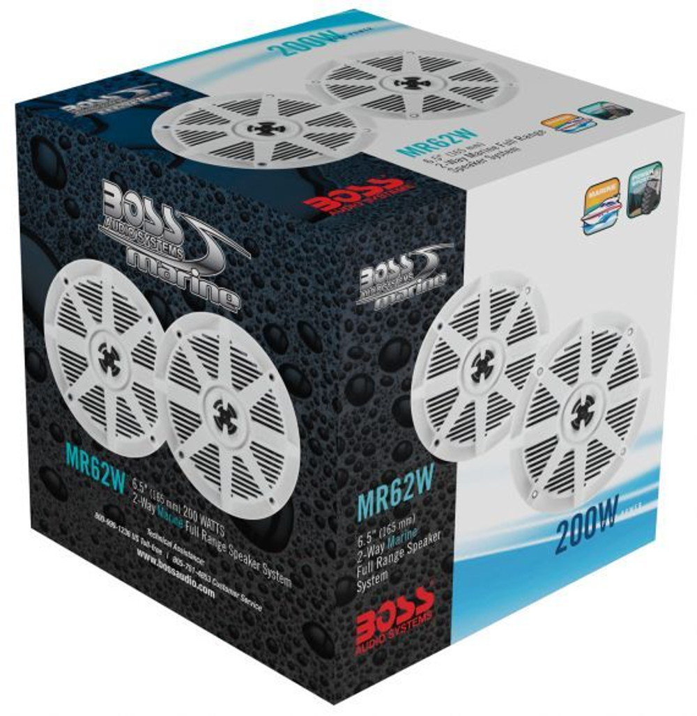Динамики Boss Audio Marine MR62, 200 Вт, 6.5''