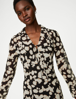 Платье Midi с длинными рукавами и узором T69001958 - Marks & Spencer
