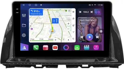 Магнитола для Mazda CX-5 2011-2017 (ШГУ монохром) - FarCar S500-TS20 монитор 10.36" 2K QLED на Android 14, Быстрейшая, CarPlay, 4G SIM-слот