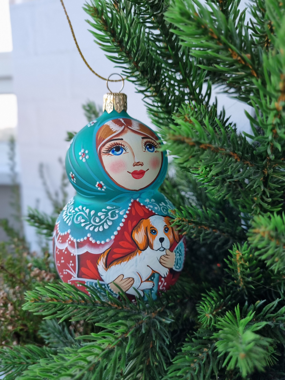 Матрешка стеклянная Анечка