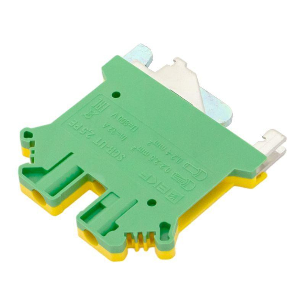 Колодка клеммная винтовая 2.5 UT земля EKF scr-ut-2,5-pe