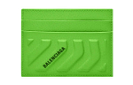 Balenciaga Car 4 Card Slots 1 Bill Compartment Card Holder Bright Green/Black