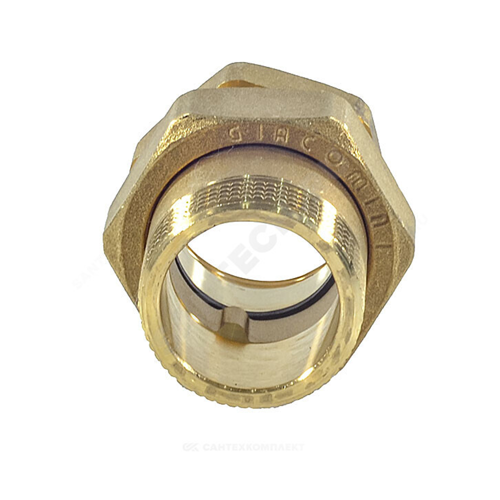 Соединитель латунь американка Ду 40 (1 1/2") прямой ВР/НР R18SP Giacomini R18SPY007