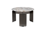 Стол журнальный Garda Decor, мрамор Арабескато Корчия (Arabescato Corchia) d60*40 см