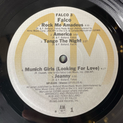 Винтажная виниловая пластинка LP Falco 3 (США 1986)